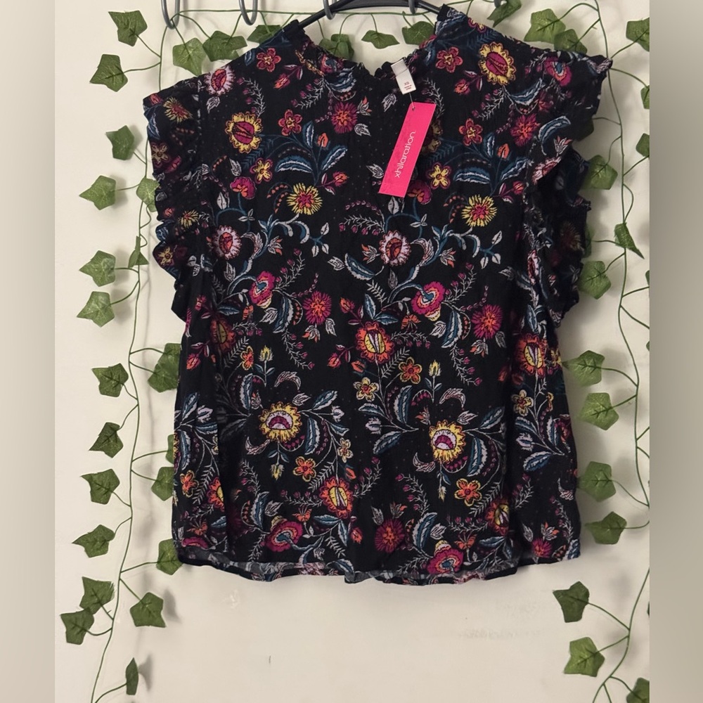 Xhilaration Multicolor Floral Blouse NWT - Picture 9 of 13